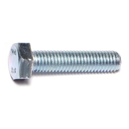 Midwest Fastener Class 8.8, M8-1.25 Hex Head Cap Screw, Zinc Plated Steel, 35 mm L, 10 PK 73287